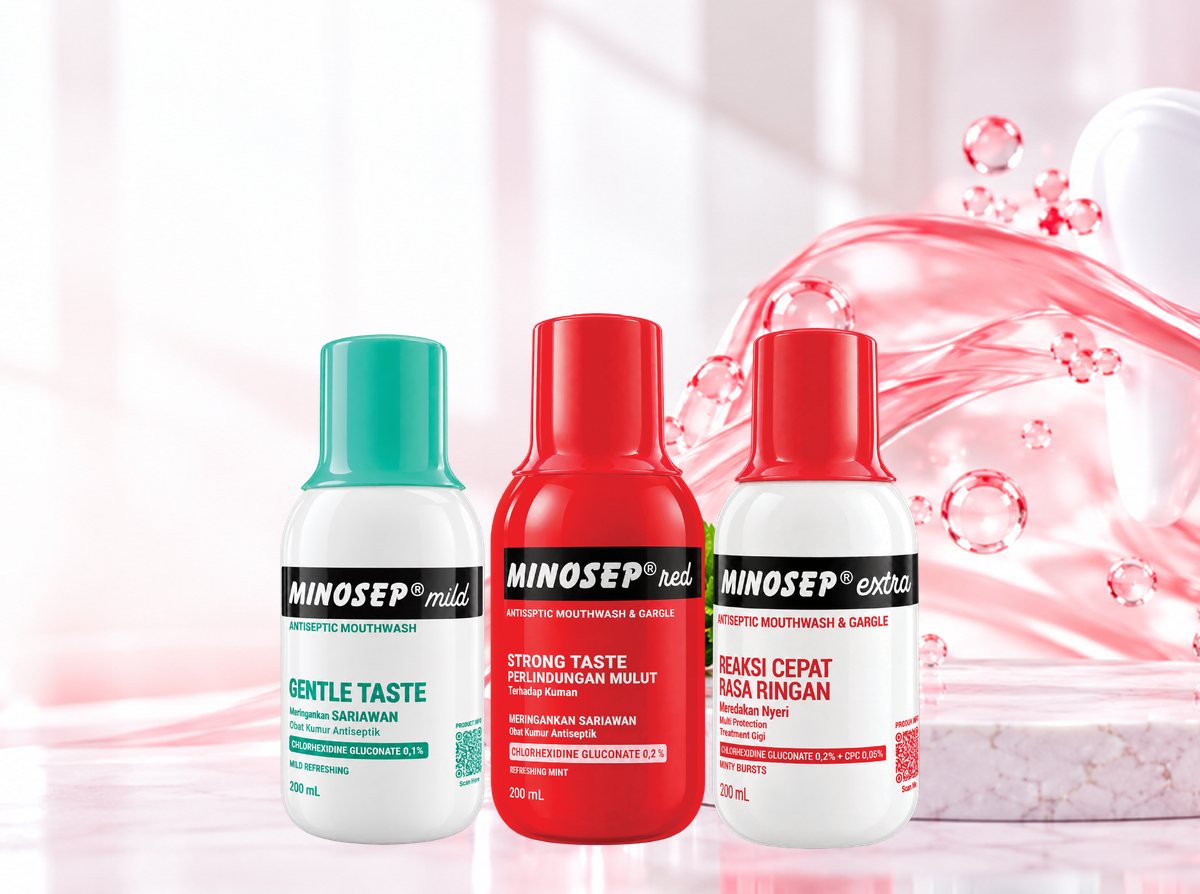 Minosep mouthwash Mild, Red dan Extra
