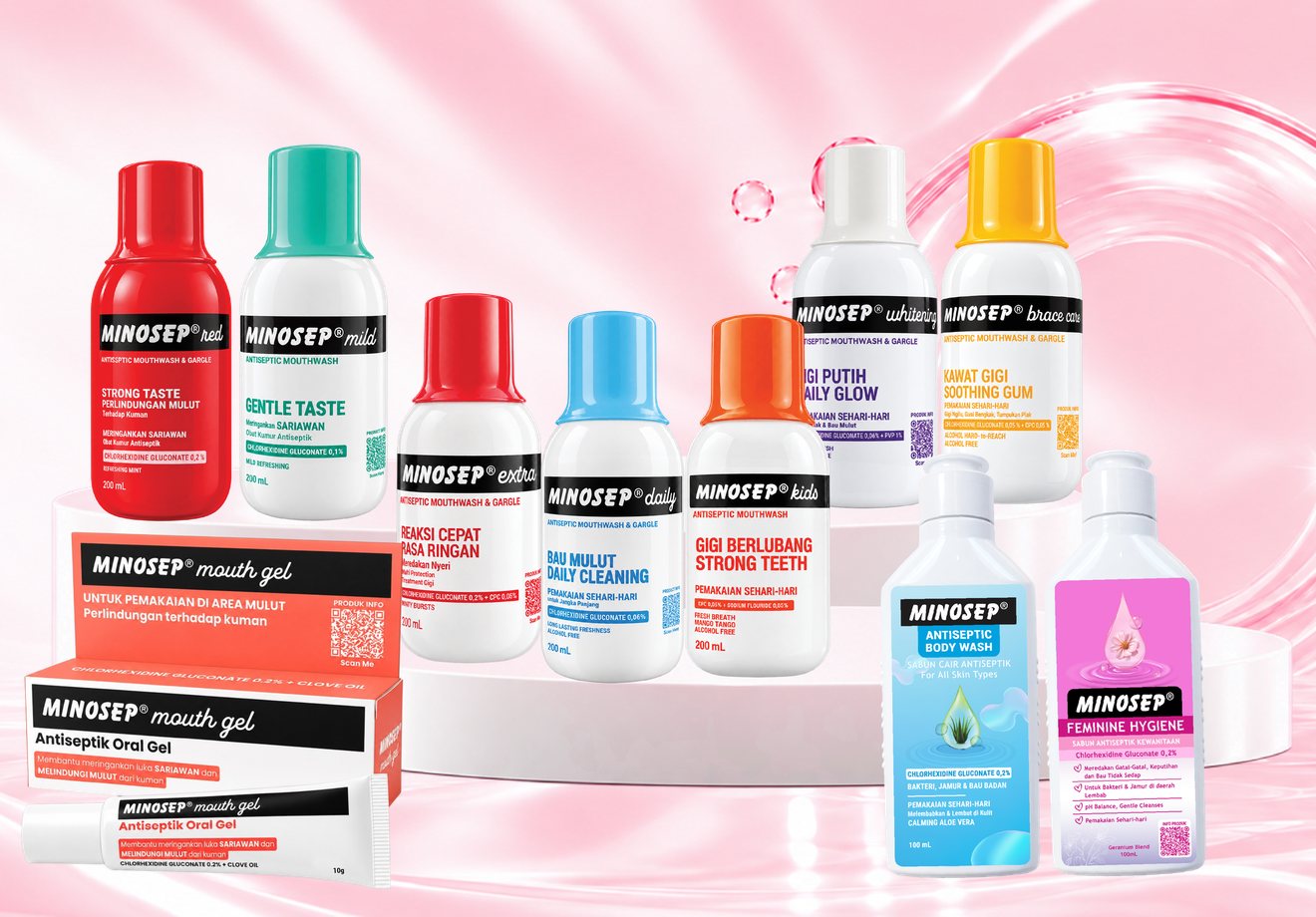 Rangkaian produk antiseptik Minosep